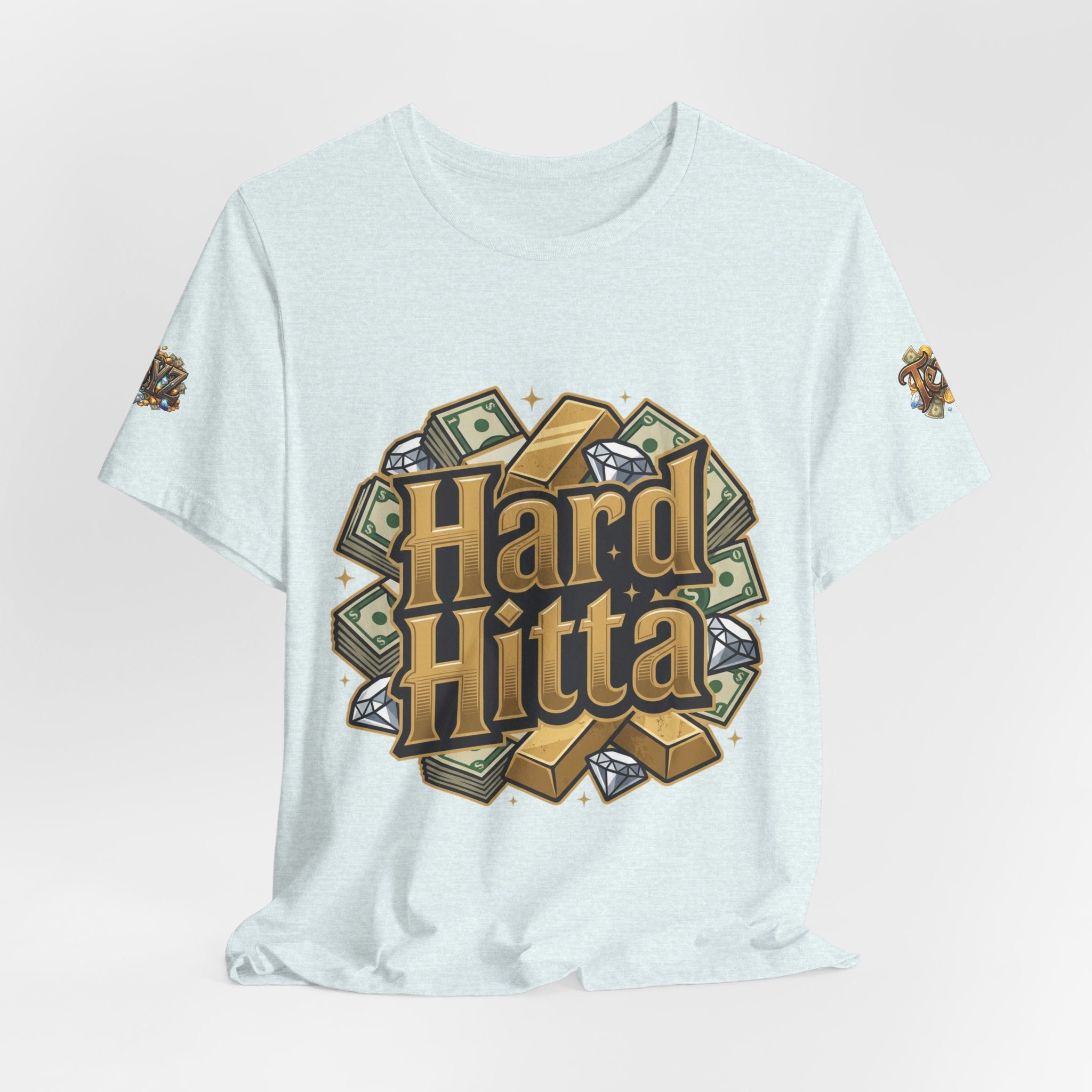 Hard Hitta Money Graphic Tee — Retro Cash & Gold Logo T-Shirt