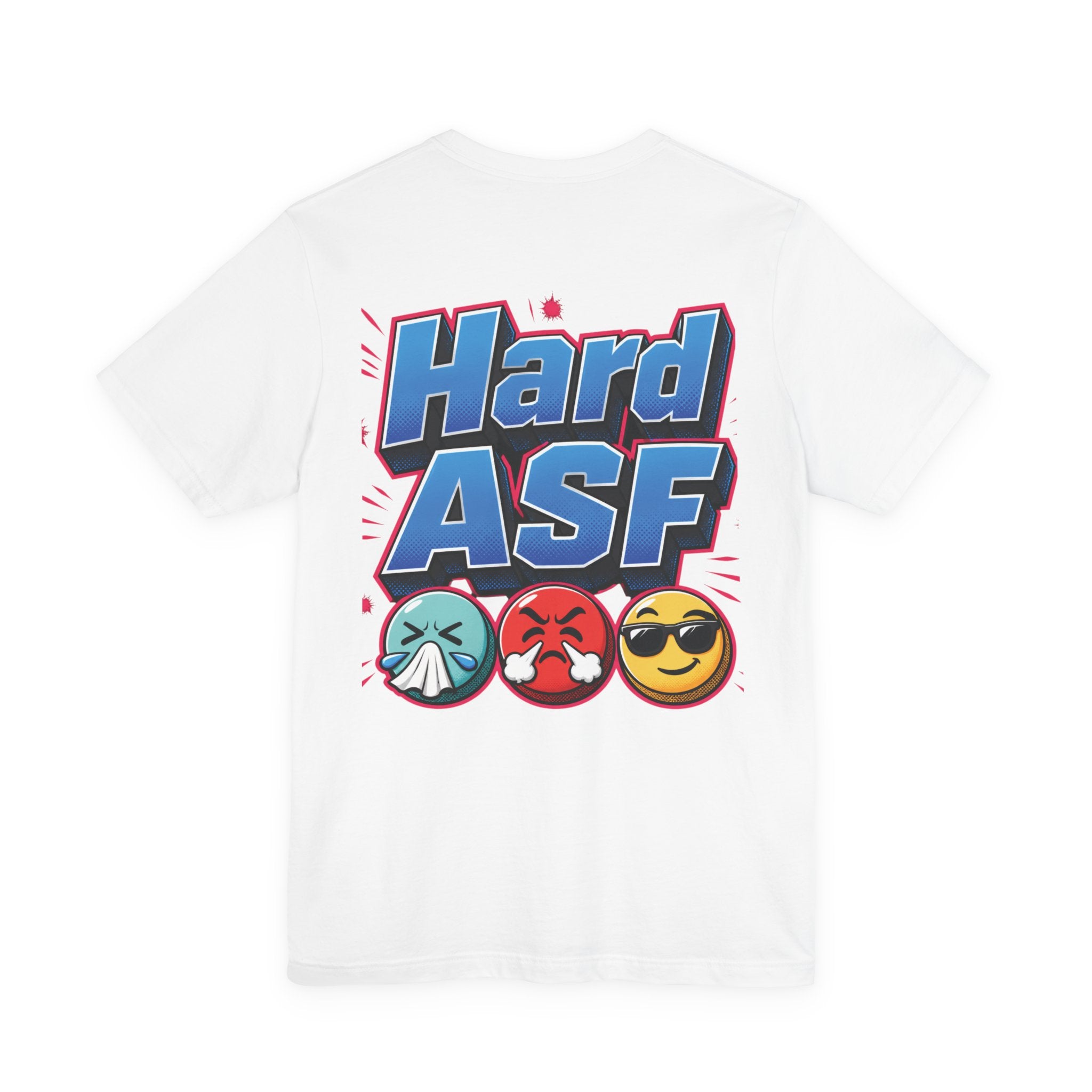 Wash Ya / Hard ASF Emoji Graphic Tee — Funny Emoji Face T-Shirt
