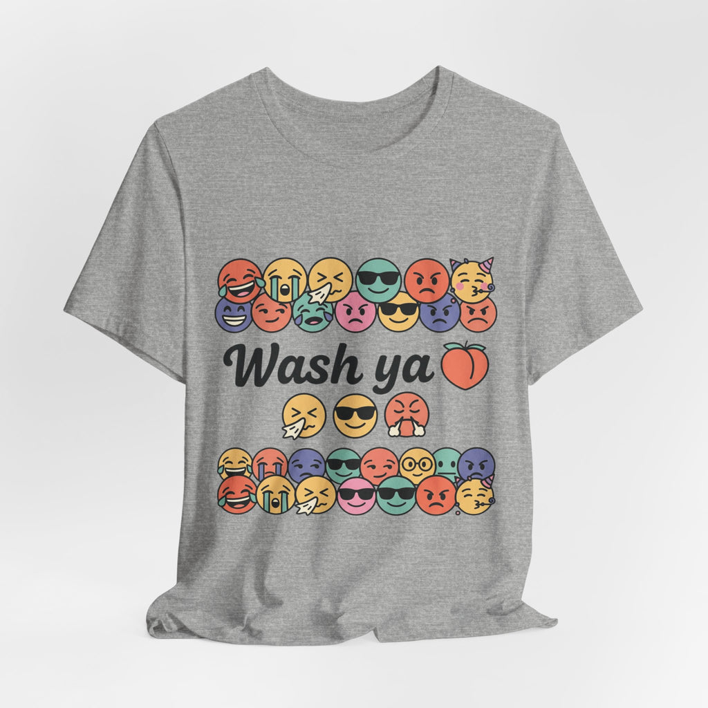 Wash Ya / Hard ASF Emoji Graphic Tee — Funny Emoji Face T-Shirt