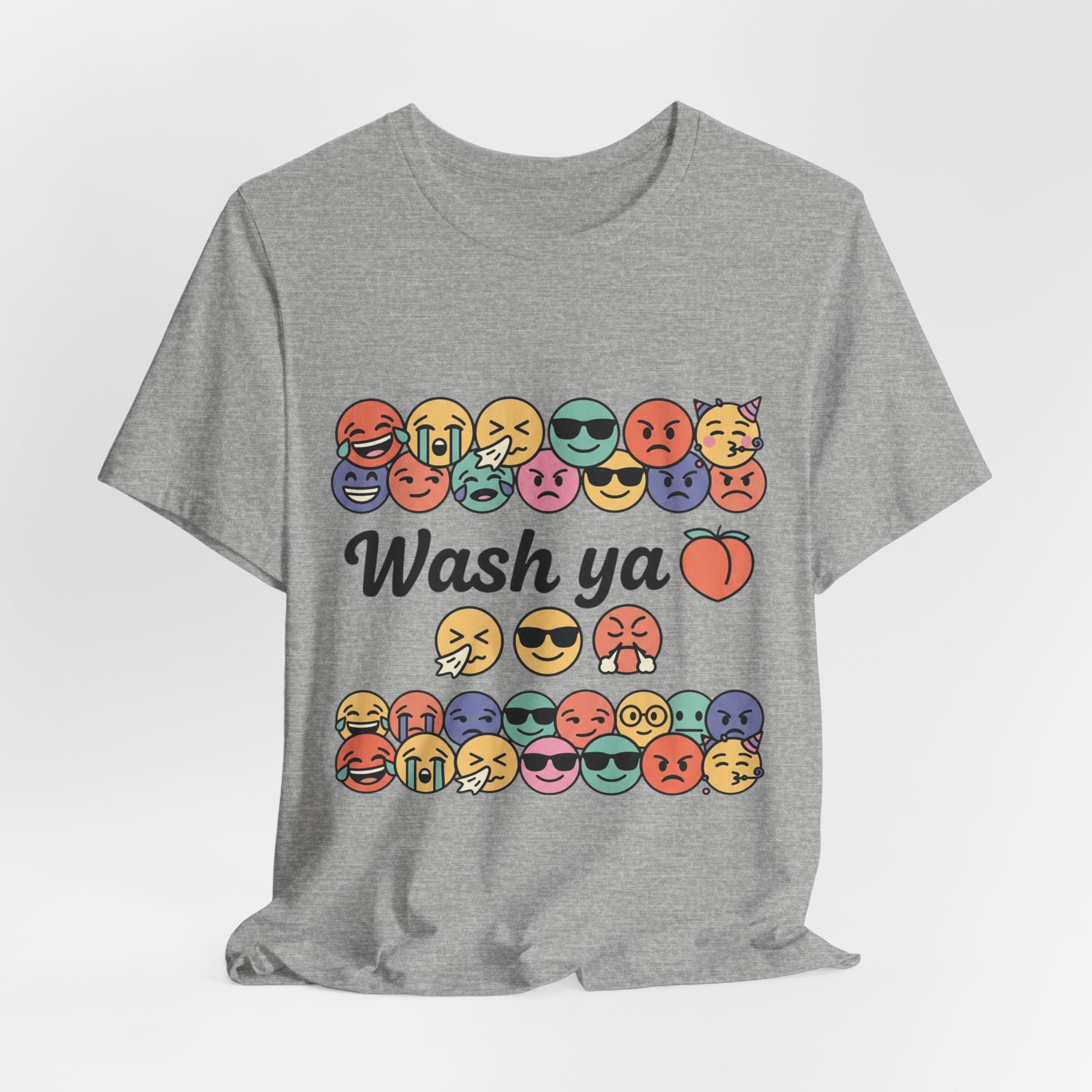 Wash Ya / Hard ASF Emoji Graphic Tee — Funny Emoji Face T-Shirt