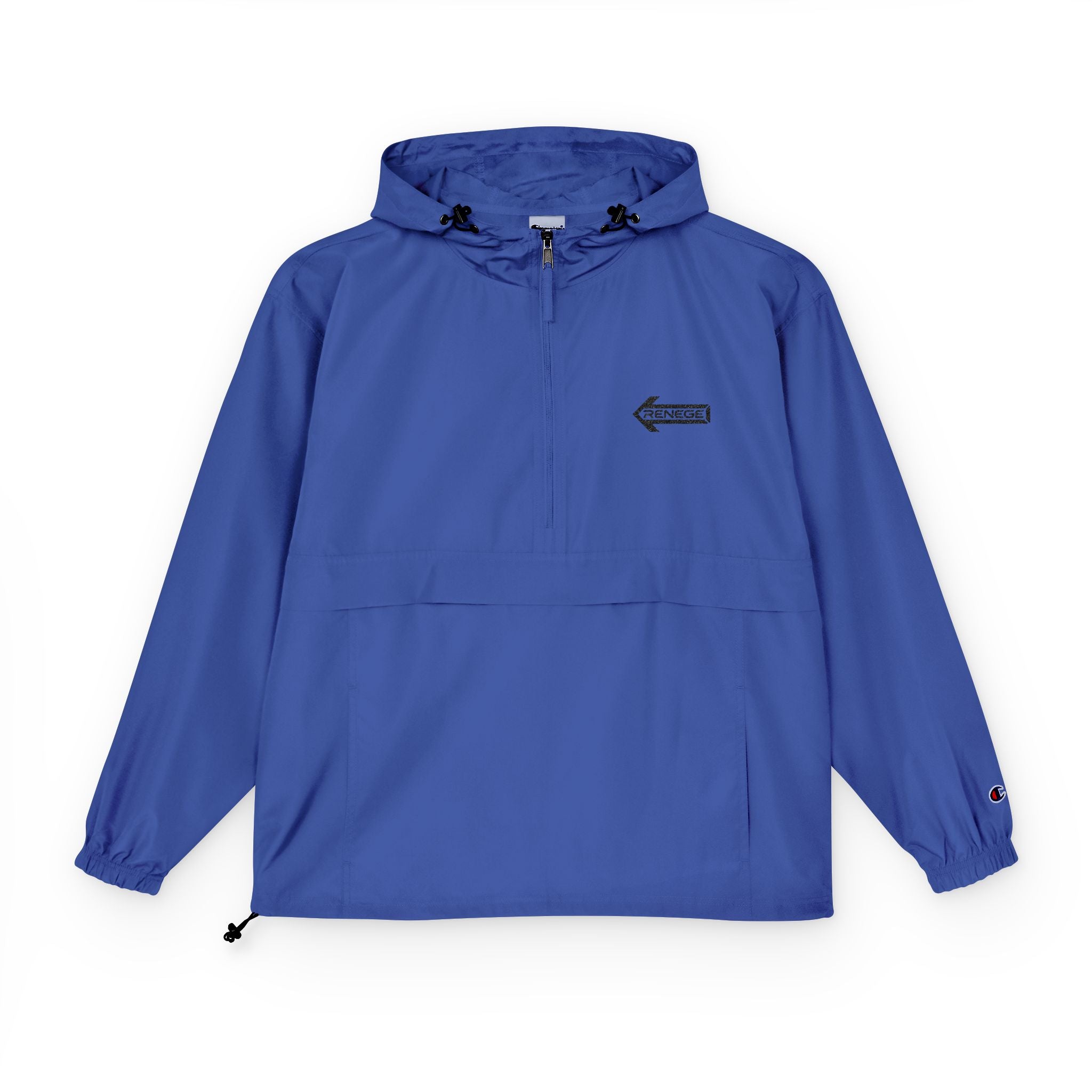 Orange Packable Anorak Jacket with Chest Patch