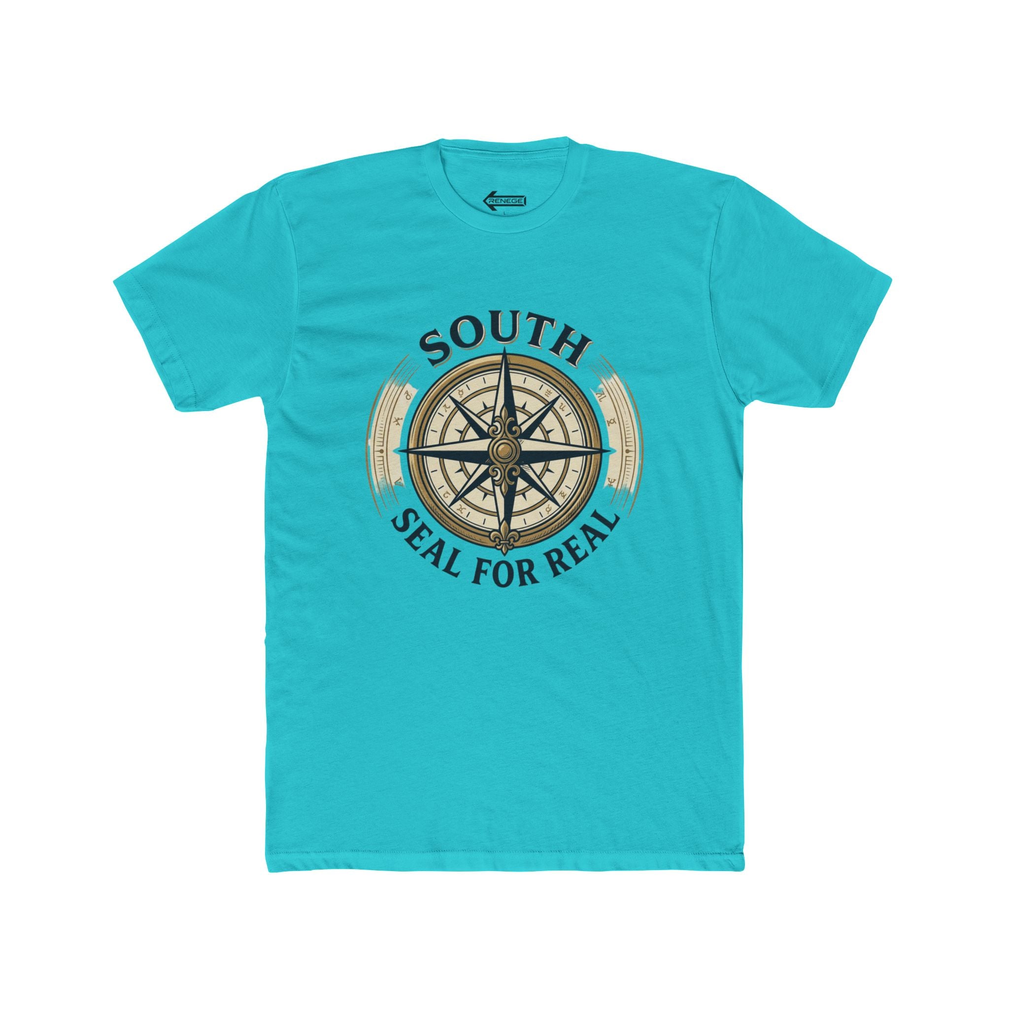 South Compass Graphic Tee — “Seal for Real” Nautical T-Shirt with Back “SOLID” Print
