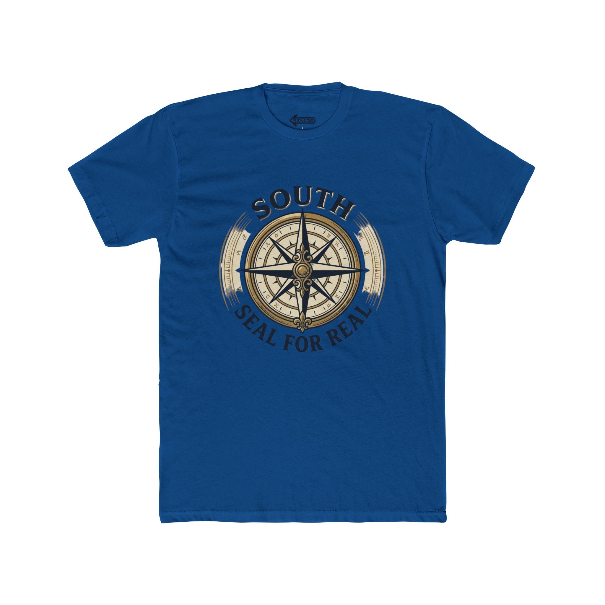 South Compass Graphic Tee — “Seal for Real” Nautical T-Shirt with Back “SOLID” Print