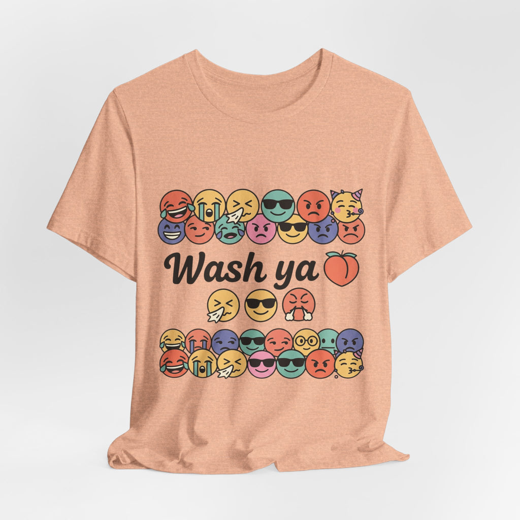 Wash Ya / Hard ASF Emoji Graphic Tee — Funny Emoji Face T-Shirt