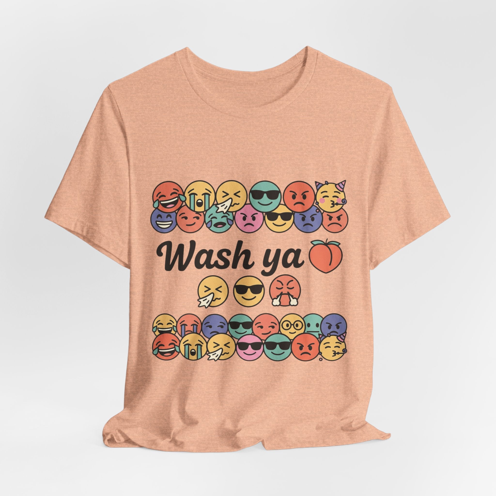 Wash Ya / Hard ASF Emoji Graphic Tee — Funny Emoji Face T-Shirt