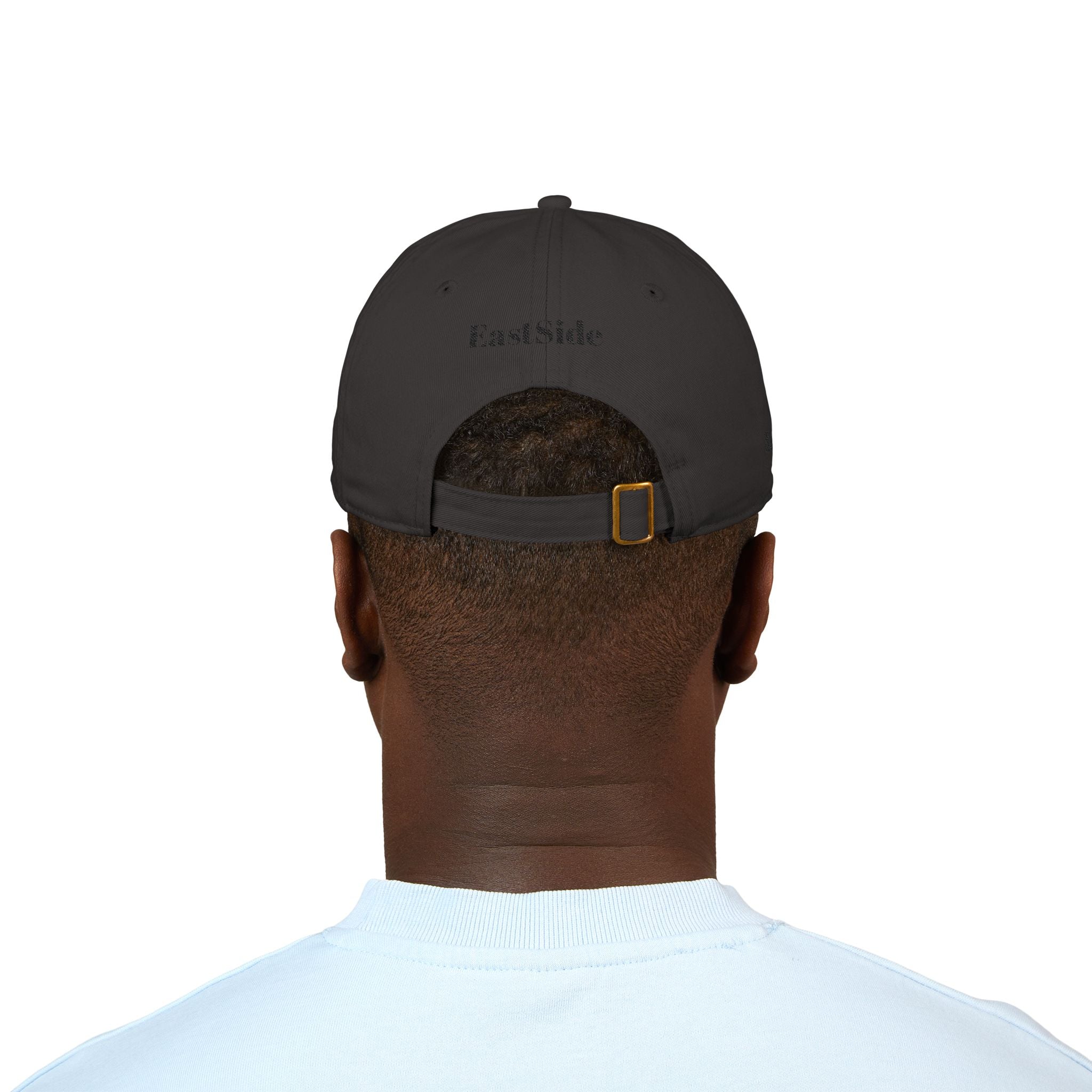 Organic Embroidered Baseball Cap – 'RENEGE' Arrow Design, EastSide Back Stamp