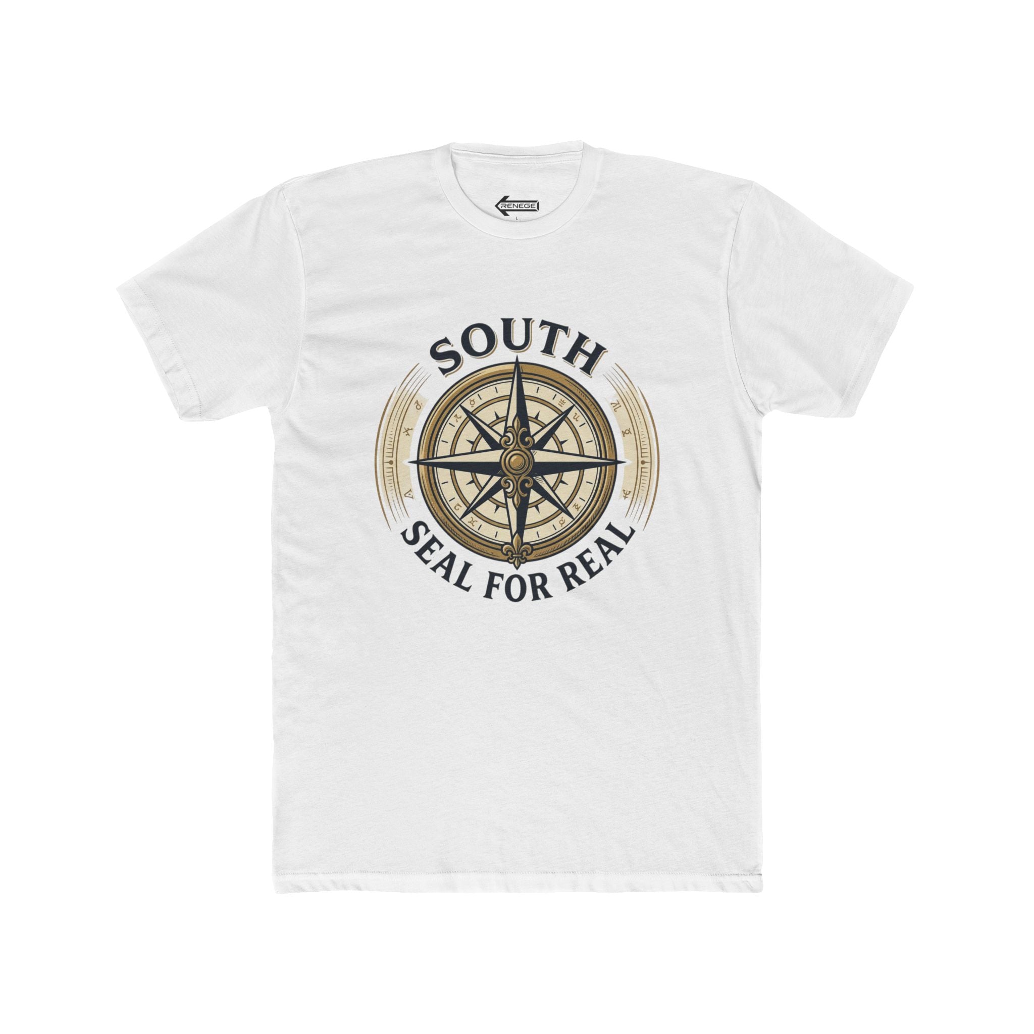 South Compass Graphic Tee — “Seal for Real” Nautical T-Shirt with Back “SOLID” Print