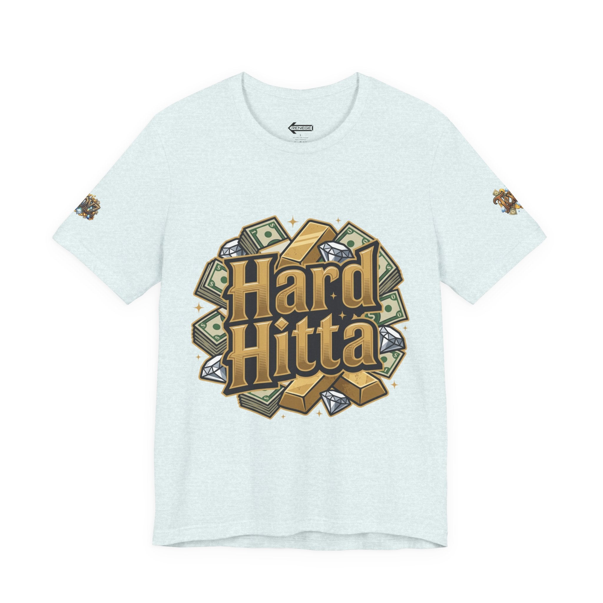 Hard Hitta Money Graphic Tee — Retro Cash & Gold Logo T-Shirt