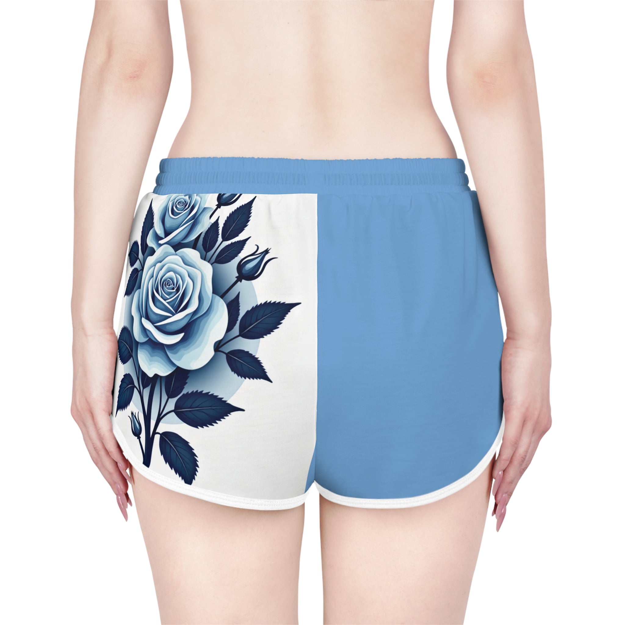So Kapricious Butterfly & Blue Rose Relaxed Women's Shorts